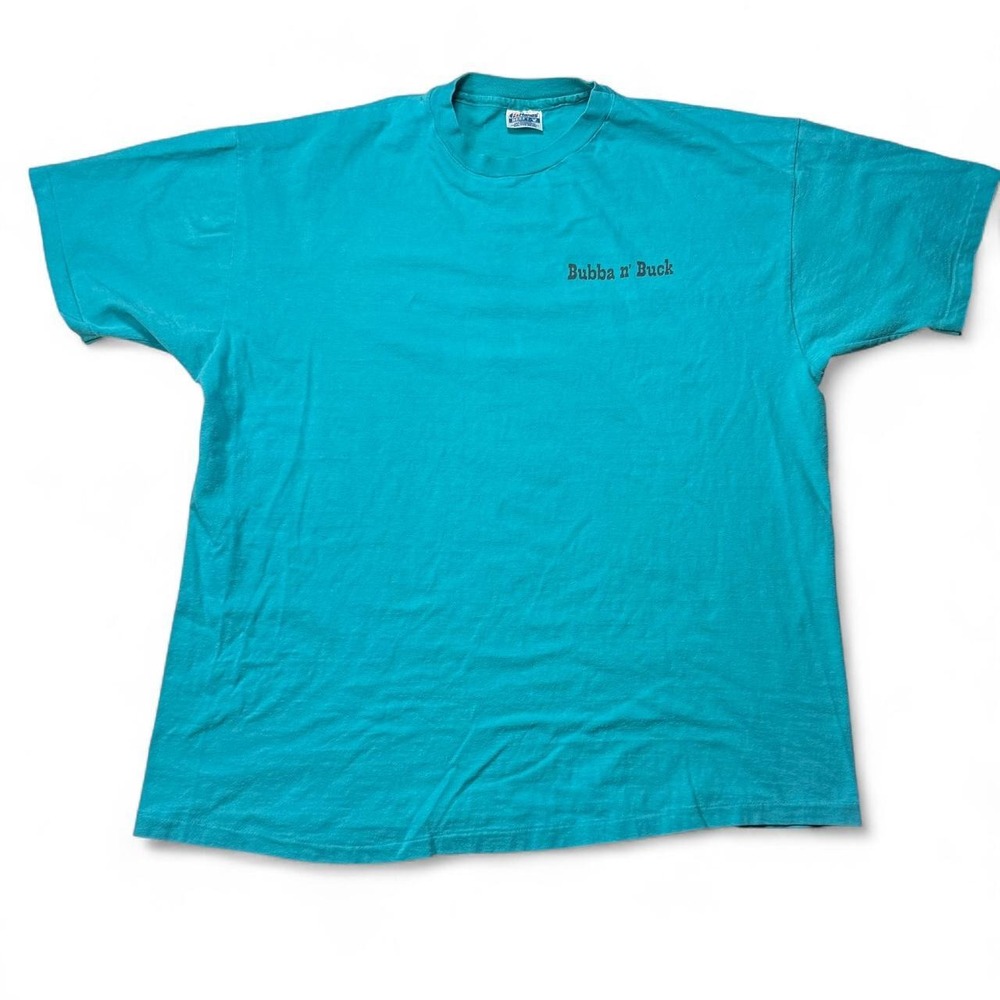 Vintage 90s Hanes Beefy Bubba n' Buck Columbia SC teal tee, size XXL